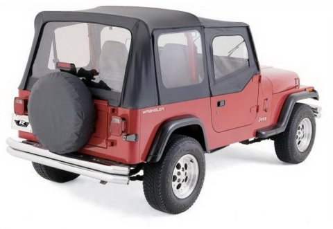 Rampage 1988-1995 Jeep Wrangler(YJ) OEM Replacement Top - Black Denim thumbnail 8