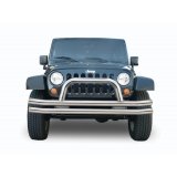 Rampage 1976-1983 Jeep CJ5 Double Tube Bumper Front - Stainless thumbnail 1