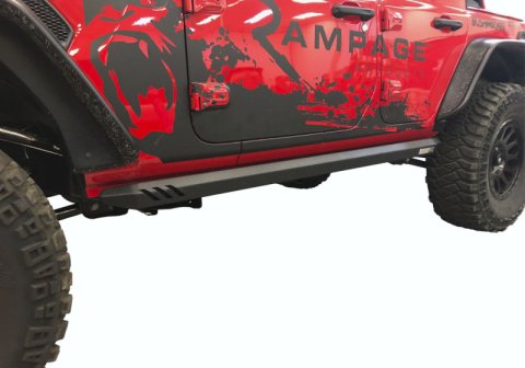 Rampage 2018-2019 Jeep Wrangler(JL) Unlimited Sport 4-Door Rock Rail - Black thumbnail 4