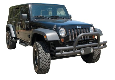 Rampage 2007-2018 Jeep Wrangler(JK) Double Tube Bumper Front - Black thumbnail 1