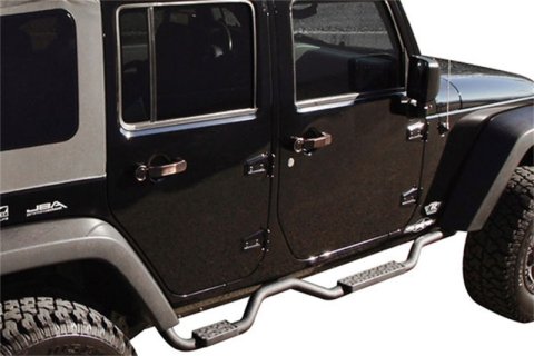 Rampage 2007-2018 Jeep Wrangler(JK) Unlimited Side Bar Drop Step Slimline - Black thumbnail 3
