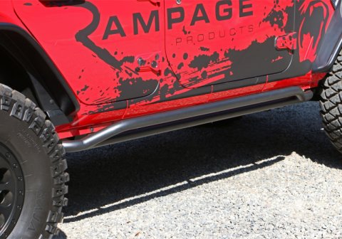 Rampage 2018-2019 Jeep Wrangler(JL) Unlimited Sport S 4-Door Rail Slide Step - Black thumbnail 4