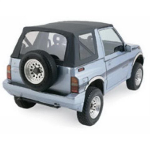 Rampage 1995-1998 Geo Tracker Soft Top OEM Replacement - Black Denim thumbnail 3