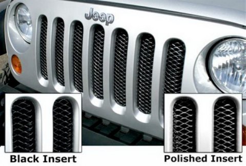 Rampage 2007-2018 Jeep Wrangler(JK) Grille 3D Single Piece - Black thumbnail 4