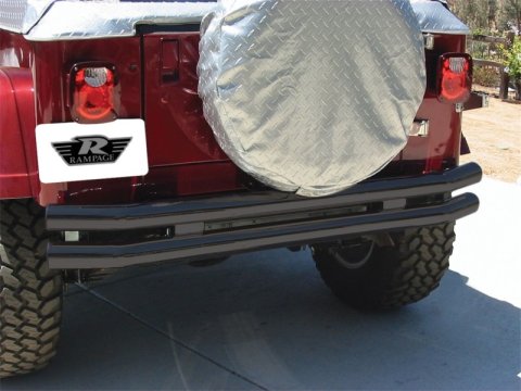 Rampage 1987-1995 Jeep Wrangler(YJ) Double Tube Bumper - Black thumbnail 1