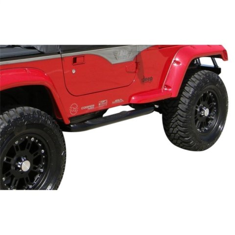 Rampage 2007-2018 Jeep Wrangler(JK) 3 Inch Round Nerf Bar - Black thumbnail 3
