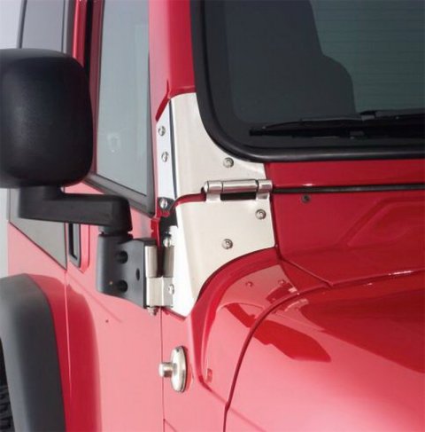 Rampage 1976-1983 Jeep CJ5 Windshield Hinge - Stainless thumbnail 1