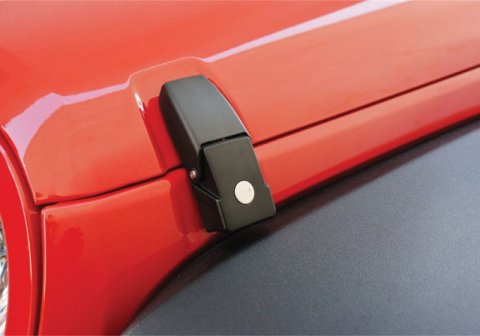 Rampage 2007-2018 Jeep Wrangler(JK) Hood Catch Locking - Black thumbnail 1