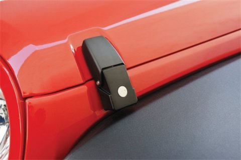 Rampage 2007-2018 Jeep Wrangler(JK) Hood Catch Locking - Black thumbnail 2
