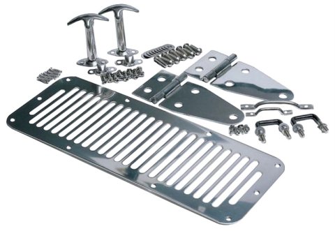 Rampage 1978-1983 Jeep CJ5 Hood Set - Stainless thumbnail 2