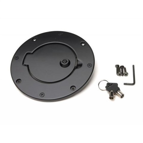 Rampage 2007-2018 Jeep Wrangler(JK) Billet Style Gas Cover - Black thumbnail 1