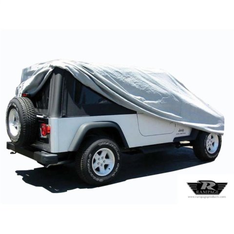 Rampage 2004-2006 Jeep Wrangler(TJ) LJ Unlimited Car Cover - Grey thumbnail 2