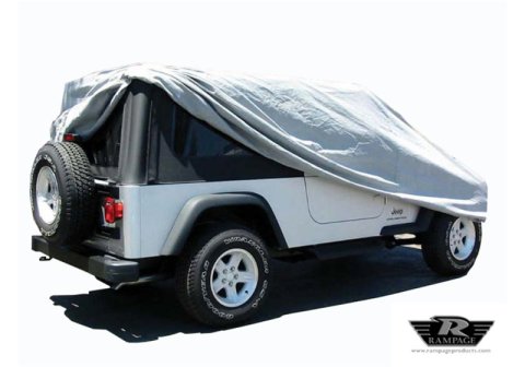 Rampage 2004-2006 Jeep Wrangler(TJ) LJ Unlimited Car Cover - Grey thumbnail 3