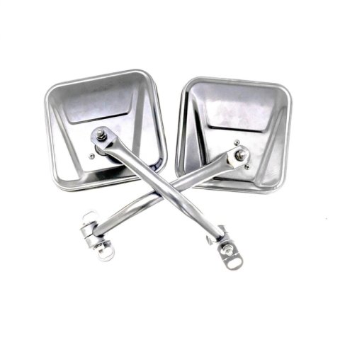 Rampage 1955-1983 Jeep CJ5 Side Mirrors - Stainless thumbnail 1