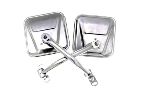 Rampage 1955-1983 Jeep CJ5 Side Mirrors - Stainless thumbnail 2