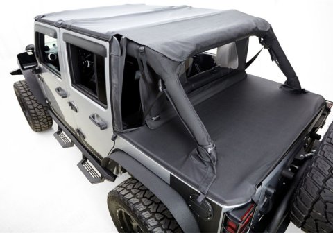Rampage 2007-2018 Jeep Wrangler(JK) Unlimited 4-Door Tonneau Cover - Black Diamond thumbnail 4