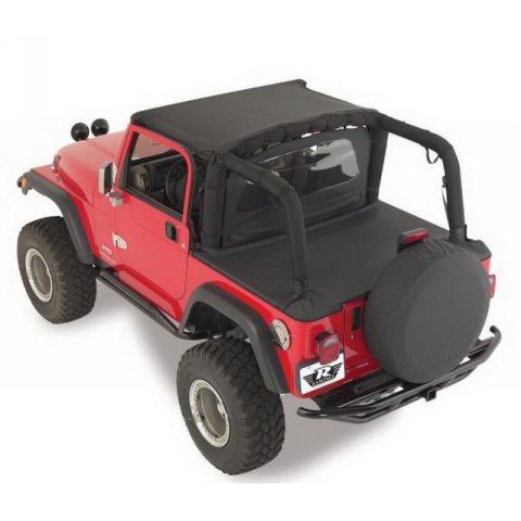 Rampage 1992-1995 Jeep Wrangler(YJ) Tonneau Cover - Black Denim thumbnail 1