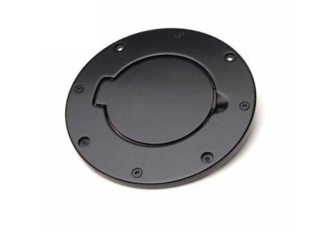 Rampage 1997-2006 Jeep Wrangler(TJ) Billet Style Gas Cover - Black thumbnail 2