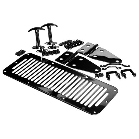 Rampage 1987-1995 Jeep Wrangler(YJ) Hood Set - Black thumbnail 3