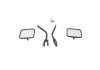 Rampage 1955-1983 Jeep CJ5 Side Mirrors - Black thumbnail 2