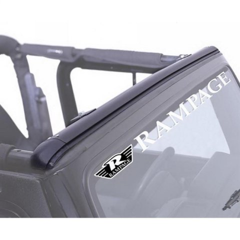 Rampage 1997-2006 Jeep Wrangler(TJ) Windshield Channel - Black thumbnail 3