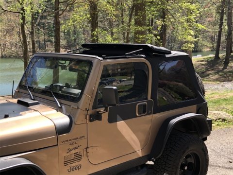 Rampage 18-21 Jeep Wrangler (JL) Unlimited Frameless TrailView Fastback Soft Top Kit - Black Diamond thumbnail 6