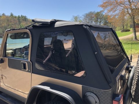 Rampage 18-21 Jeep Wrangler (JL) Unlimited Frameless TrailView Fastback Soft Top Kit - Black Diamond thumbnail 9