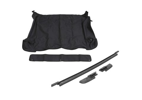 Rampage 2018-2022 Jeep Wrangler(JL) 4-Door Tonneau Cover w/ Tailgate Bar Kit - Black Diamond thumbnail 1
