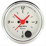 Autometer Arctic White 2-1/6in 12 Hour Analog Clock Gauge thumbnail 1