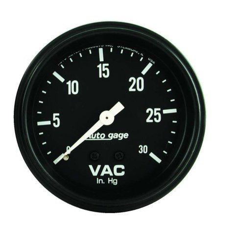 Autometer AutoGage 2-5/8in. / 0-30 IN HG / Mechanical Full Sweep Vacuum Gauge thumbnail 8