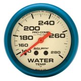 Autometer Ultra-Nite 2-5/8in 140-280 Deg F Mechanical Glow In The Dark Water Temp Gauge thumbnail 4