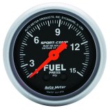 Autometer 2-1/16in 0-15 PSI Mechanical Sport-Comp Fuel Pressure Gauge thumbnail 2