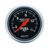 Autometer 2-1/16in 0-15 PSI Mechanical Sport-Comp Fuel Pressure Gauge thumbnail 8