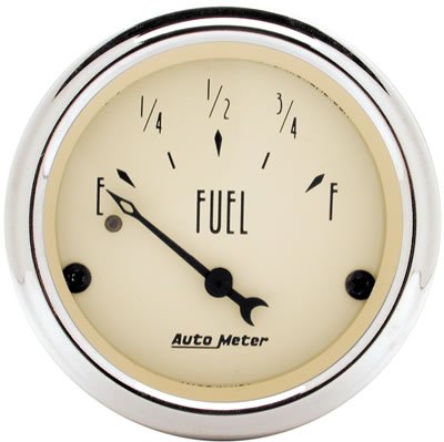 Autometer 2-1/16 inch Antique Beige Fuel Level Gauge