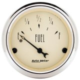 Autometer 2-1/16 inch Antique Beige Fuel Level Gauge thumbnail 2
