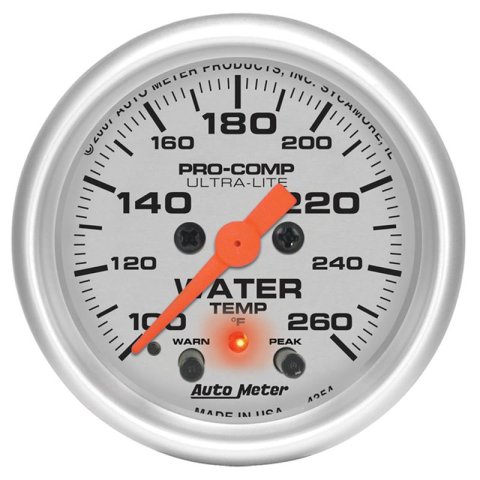 Autometer Ultra-Lite 2-1/16in Digital Stepper Motor 260 Degree F Water Temp Gauge thumbnail 3