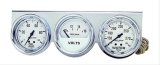 Autometer AutoGage 2-5/8in 0-100 PSI Oil Press/ 16 Volt / 130-280 Deg Water Temp - Chrome Bezel thumbnail 1
