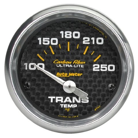 Autometer Carbon Fiber 52mm 100-250 Deg F Electronic Trans Temperature Gauge thumbnail 2