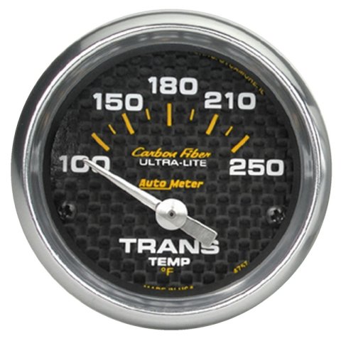 Autometer Carbon Fiber 52mm 100-250 Deg F Electronic Trans Temperature Gauge thumbnail 3