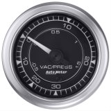 Autometer Chrono 2-1/16in 30INHG-30PSI Vacuum/Boost Gauge thumbnail 1