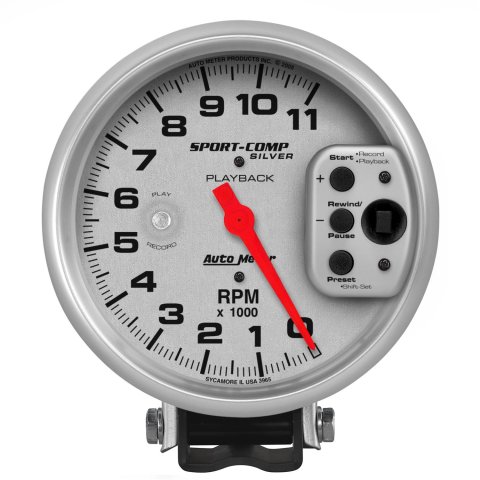 Autometer Ultra-Lite 5in Pedestal Playback Tachometer 0-11000 RPM thumbnail 1