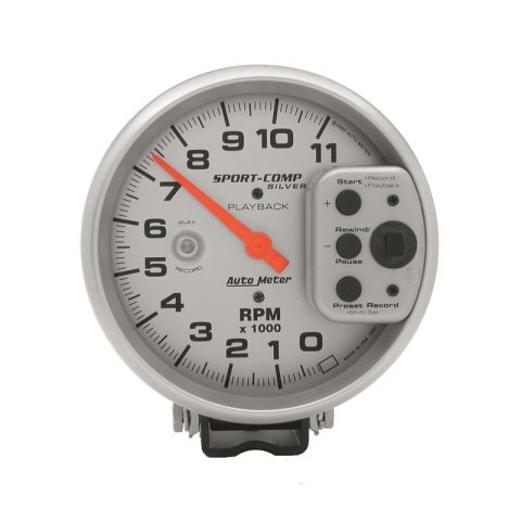 Autometer Ultra-Lite 5in Pedestal Playback Tachometer 0-11000 RPM thumbnail 3