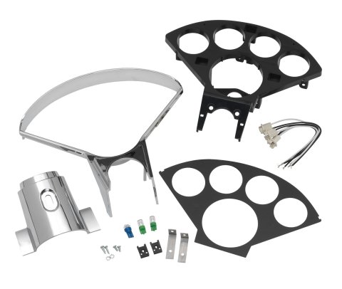 Autometer 55-56 Chevy Cars 5-Gauge Dash Panel (Fits One 3-3/8in Tach & Four 2-1/16in Gauges) thumbnail 1