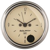 Autometer 2-1/16 inch 12 Hour Analog Antique Beige Clock thumbnail 2