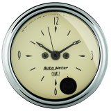 Autometer 2-1/16 inch 12 Hour Analog Antique Beige Clock thumbnail 3