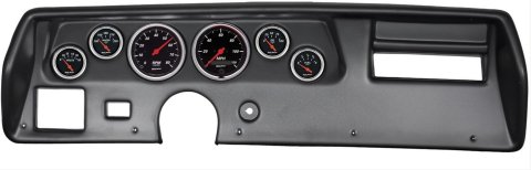 Autometer Designer Black 70-72 Chevelle SS/El Camino Dash Kit 6pc Tach/ MPH/ Fuel/ Oil/ WTMP/ Volt