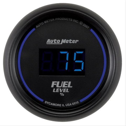 Autometer Cobalt Digital 52.4mm Black Programmable Empty-Full Range Fuel Level Gauge thumbnail 1