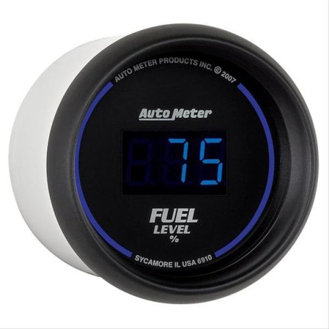 Autometer Cobalt Digital 52.4mm Black Programmable Empty-Full Range Fuel Level Gauge thumbnail 2