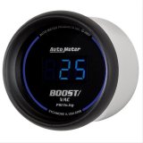 Autometer Cobalt Digital 52.4mm Black Vacuum/Boost Gauge thumbnail 3