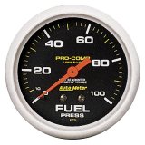 Autometer Liquid Filled Mechanical 2-5/8inch 100 PSI Fuel Pressure Gauge thumbnail 2